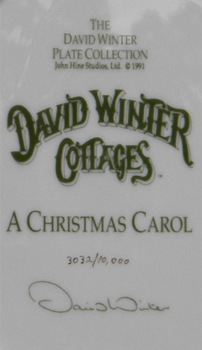 A Christmas Carol Plate A Christmas Carol Plate