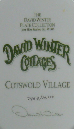 Cotswold Village Plate Cotswold Village Plate