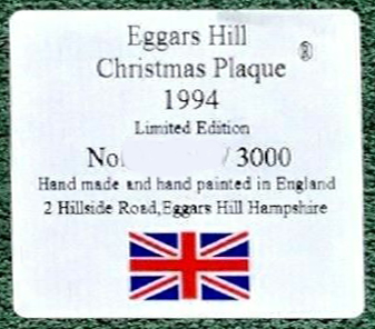 Eggars Hill Christmas Plaque Eggars Hill Christmas Plaque