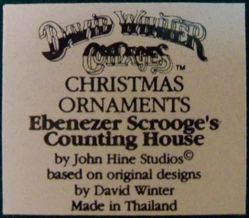 Christmas Ornaments - Ebenezer Scrooge's Counting House